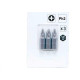 Ponteira Makita Bits Phillips Ph2 X 25Mm Curta Com 3 Pecas B-23466