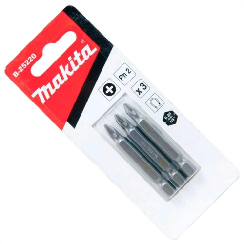Ponteira Makita Bits Phillips Ph2 X 50Mm Com 3 Pecas B-25220 Ponteira Makita Bits Phillips Ph2 X 50Mm Com 3 Pecas B-25220