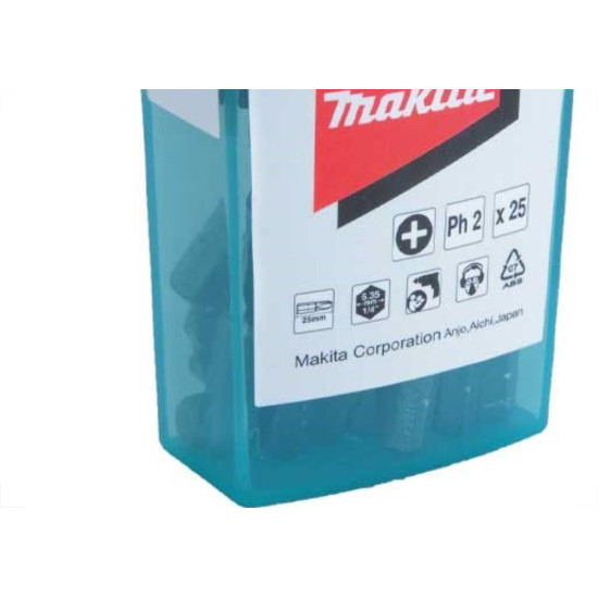 Ponteira Makita Bits Phillips Ph2 X 25Mm Pote Com 100 Pecas B-24876