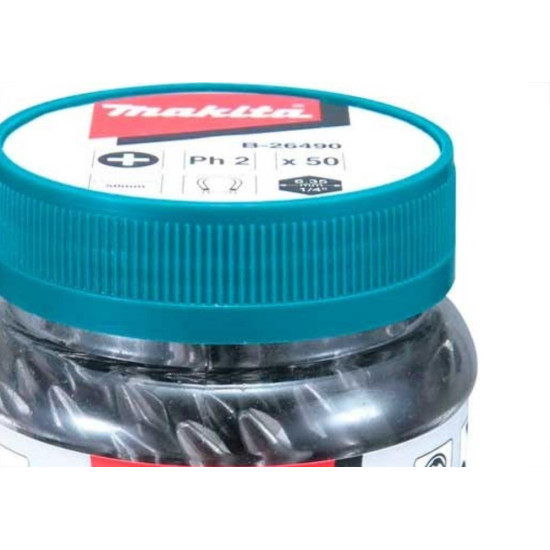 Ponteira Makita Bits Phillips Ph2 X 50Mm Pote Com 50 Pecas B-26490 Ponteira Makita Bits Phillips Ph2 X 50Mm Pote Com 50 Pecas B-26490