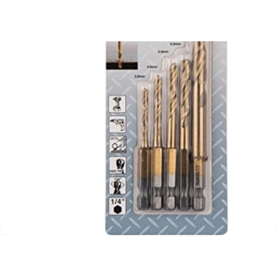 Broca Hss-Tin Makita 03A08Mm Com 5 Pecas B-57308 Broca Hss-Tin Makita 03A08Mm Com 5 Pecas B-57308