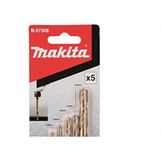 Broca Hss-Tin Makita 03A08Mm Com 5 Pecas B-57308 Broca Hss-Tin Makita 03A08Mm Com 5 Pecas B-57308