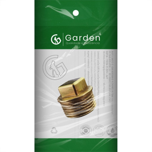 Plug Zamac Cromado 3/4'' Rosca Rosca Macho Amarelo 10639E