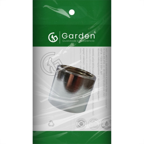 Luva Zamac Garden 3/4'' Rosca Rosca Cromada 10885Cre Luva Zamac Garden 3/4'' Rosca Rosca Cromada 10885Cre