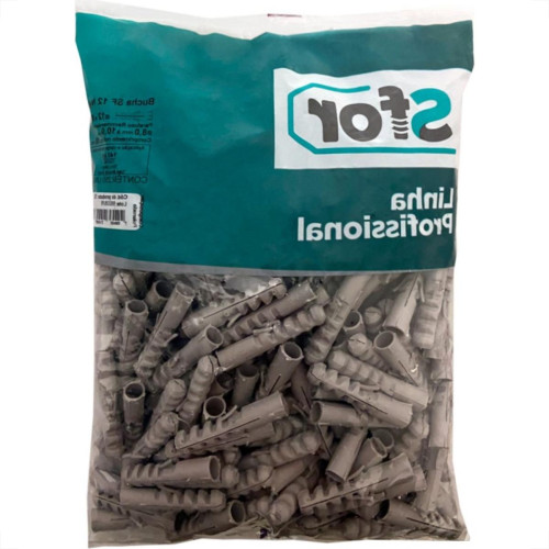 Bucha Fixacao Sforplast Nylon 12 Saco 250 Pecas 18 Bucha Fixacao Sforplast Nylon 12 Saco 250 Pecas 18