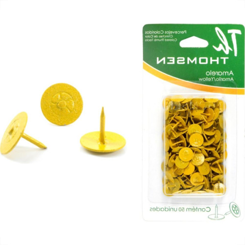 Percevejo Thomsen Amarelo Cartela Com 50 Pecas Pc-022 Percevejo Thomsen Amarelo Cartela Com 50 Pecas Pc-022