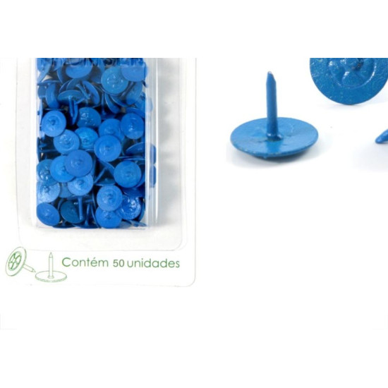 Percevejo Thomsen Azul Cartela Com 50 Pecas Pc-024 Percevejo Thomsen Azul Cartela Com 50 Pecas Pc-024