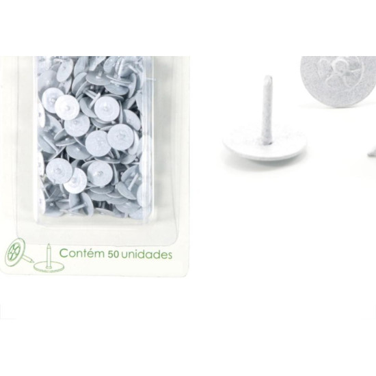 Percevejo Thomsen Branco Cartela Com 50 Pecas Pc-029 Percevejo Thomsen Branco Cartela Com 50 Pecas Pc-029