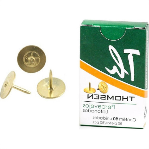 Percevejo Thomsen Latonado Caixa Com 50 Pecas Pl-004 Percevejo Thomsen Latonado Caixa Com 50 Pecas Pl-004