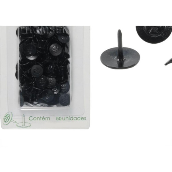 Percevejo Thomsen Preto Cartela Com 50 Pecas Pc-027 Percevejo Thomsen Preto Cartela Com 50 Pecas Pc-027