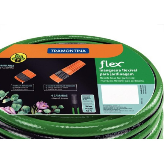 Mangueira Agua Tramontina Trancada Verde/Preta 1/2'' 15M 79167/150 Mangueira Agua Tramontina Trancada Verde/Preta 1/2'' 15M 79167/150