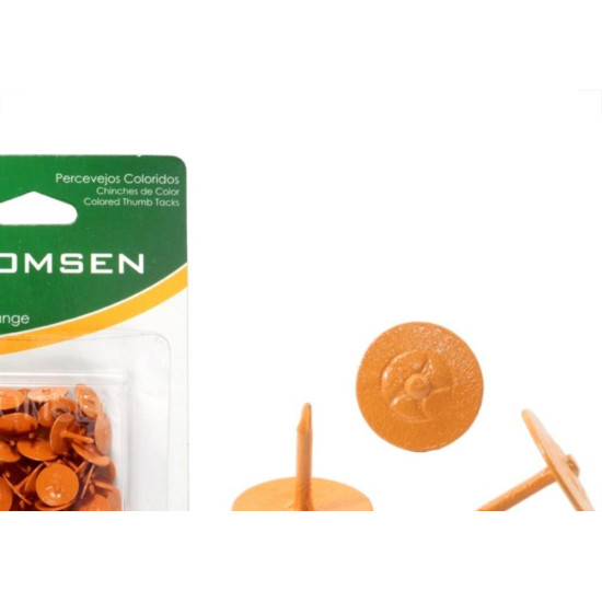 Percevejo Thomsen Laranja Cartela Com 50 Pecas Pc-026 Percevejo Thomsen Laranja Cartela Com 50 Pecas Pc-026