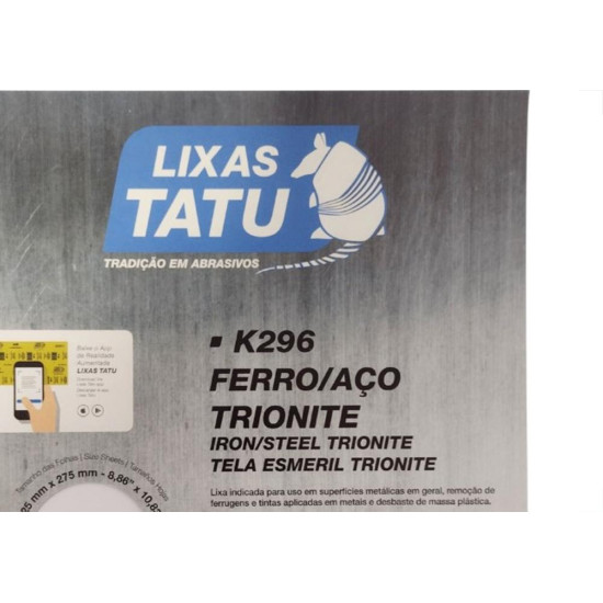 Lixa Ferro Tatu 280 Trionite K29602800025 - Kit C/25 Lixa Ferro Tatu 280 Trionite K29602800025 - Kit C/25