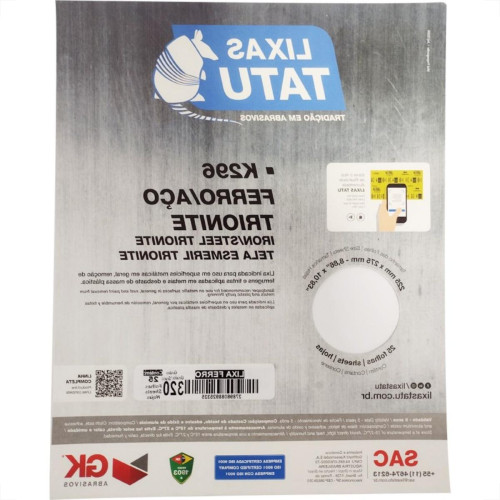 Lixa Ferro Tatu 320 Trionite K29603200025 - Kit C/25 Lixa Ferro Tatu 320 Trionite K29603200025 - Kit C/25