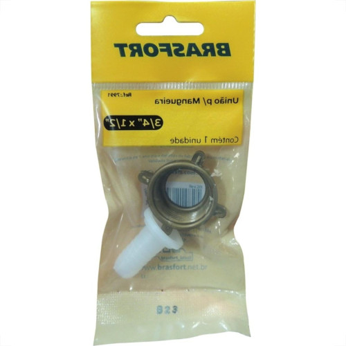 Cartela Uniao Plastica Brasfort 3/4 X 1/2 Para Torneira Com 1 Peca 7991 Cartela Uniao Plastica Brasfort 3/4 X 1/2 Para Torneira Com 1 Peca 7991