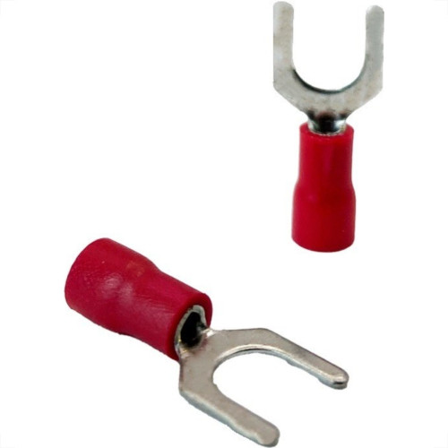 Pre-Isolado Sforplast Forquilha 0,5/1,5 Vermelho M6 100pcs 4779 Pre-Isolado Sforplast Forquilha 0,5/1,5 Vermelho M6 100pcs 4779