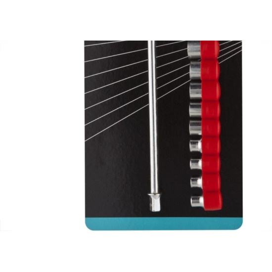 Chave Fenda Excellent Cabo ''T'' Com 9 Soquetes 04-12Mm 7Gi Chave Fenda Excellent Cabo ''T'' Com 9 Soquetes 04-12Mm 7Gi