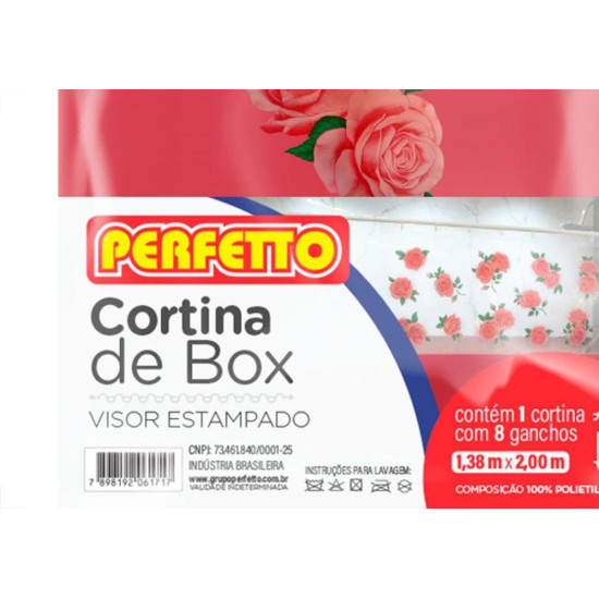 Cortina Para Box Perfetto 1,38 X 2,00M Rosa 017012 Cortina Para Box Perfetto 1,38 X 2,00M Rosa 017012