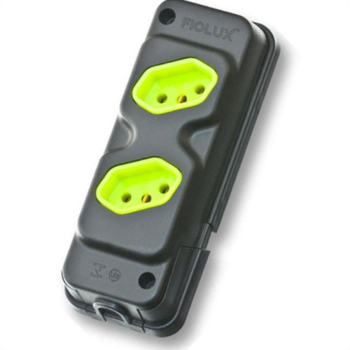 Kit C/3 - Tomada Barra Fiolux   Dupla 20A 2 Polos+Terra P...