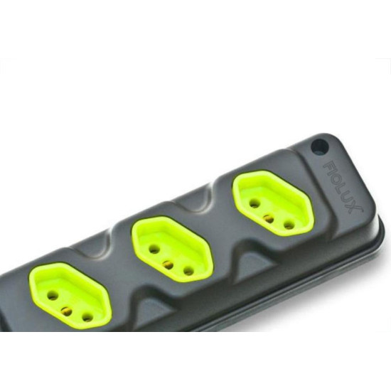 Kit C/4 - Tomada Barra Fiolux   Tripla 20A 2 Polos+Terra ...