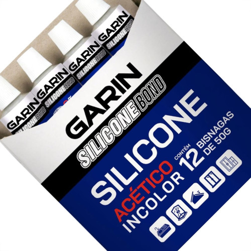 Cola Silicone Bond Garin 50G Incolor Ssai-050C - Kit C/12 Cola Silicone Bond Garin 50G Incolor Ssai-050C - Kit C/12