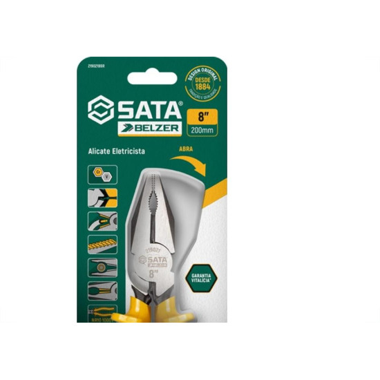 Alicate Eletricista Belzer Sata Universal 8'' 219021Bbr Alicate Eletricista Belzer Sata Universal 8'' 219021Bbr