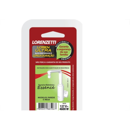 Resistencia Lorenzetti Torneira Essence 127V 4600W Parede E Mesa 3070 Resistencia Lorenzetti Torneira Essence 127V 4600W Parede E Mesa 3070