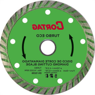 Disco Diamantado Cortag Eco Turbo 110Mm Agua/Seco 60598