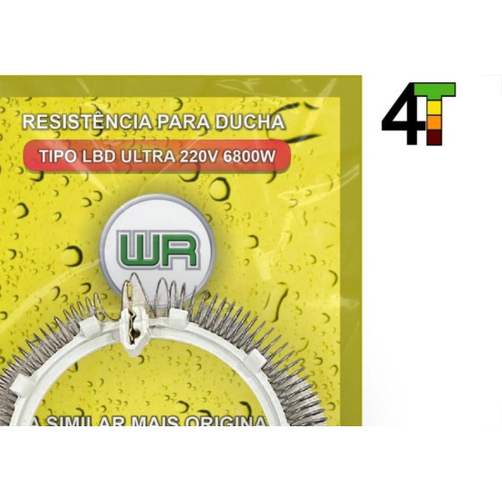 Resistencia Tipo Lorenzetti Bella/Ultra Wr 220V 6800W 7550 Resistencia Tipo Lorenzetti Bella/Ultra Wr 220V 6800W 7550