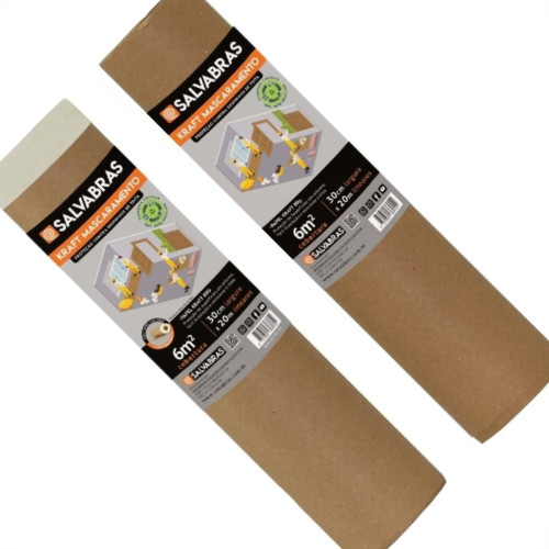 Protecao Para Pintura Salvabras Kraft Mascaramento 0,90M X 20M P00043 Protecao Para Pintura Salvabras Kraft Mascaramento 0,90M X 20M P00043