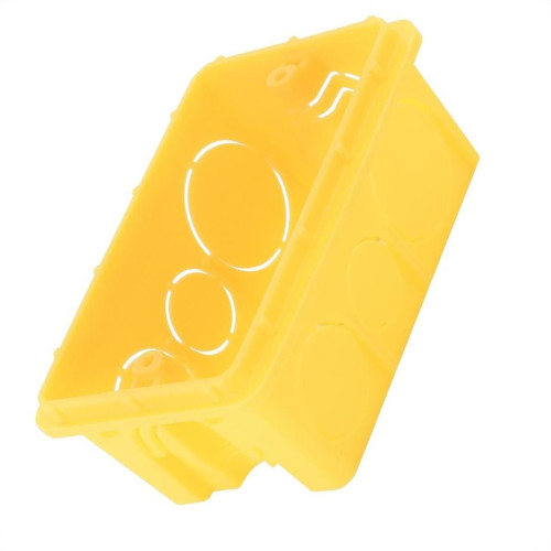 Caixinha Luz Plastica 4X2 Tramontina Amarela Orelha Pvc - Kit C/25