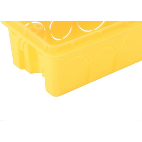 Caixinha Luz Plastica 4X2 Tramontina Amarela Orelha Pvc - Kit C/25