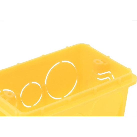 Caixinha Luz Plastica 4X2 Tramontina Amarela Orelha Pvc - Kit C/25