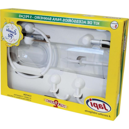 Acessorio Wc Japi Samba Fit Branco Kit Com 5 Pecas Jksbf Acessorio Wc Japi Samba Fit Branco Kit Com 5 Pecas Jksbf
