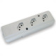 Tomada Barra Interneed Pro45Â°   Tripla 10/20A 2 Polos +Terra Branca 074168