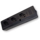 Tomada Barra Interneed Pro45Â°   Tripla 10/20A 2 Polos +Terra Preta 074182