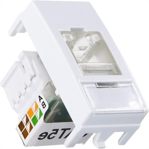 Modulo Margirius Sleek 1 Tomada Rede Rj45 Branco 16045 Modulo Margirius Sleek 1 Tomada Rede Rj45 Branco 16045