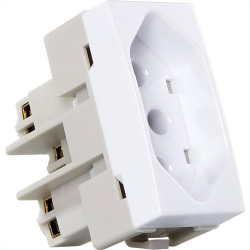 Modulo Tomada Margirius Sleek 2Polo+Terra 20A Branco 16048 Modulo Tomada Margirius Sleek 2Polo+Terra 20A Branco 16048