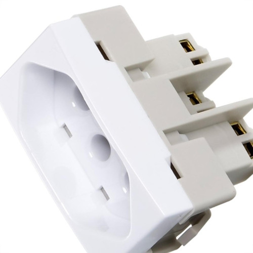 Modulo Tomada Margirius Sleek 2Polo+Terra 20A Branco 16048 Modulo Tomada Margirius Sleek 2Polo+Terra 20A Branco 16048