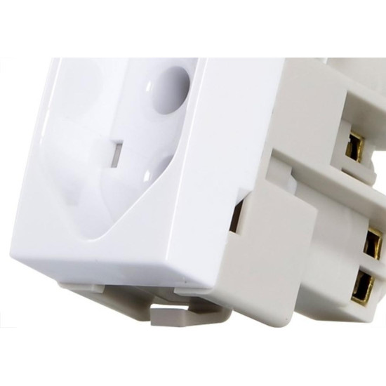 Modulo Tomada Margirius Sleek 2Polo+Terra 20A Branco 16048 Modulo Tomada Margirius Sleek 2Polo+Terra 20A Branco 16048