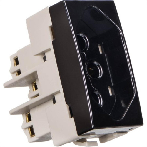 Modulo Tomada Margirius Sleek 2Polo+Terra 20A Preto 16820 Modulo Tomada Margirius Sleek 2Polo+Terra 20A Preto 16820