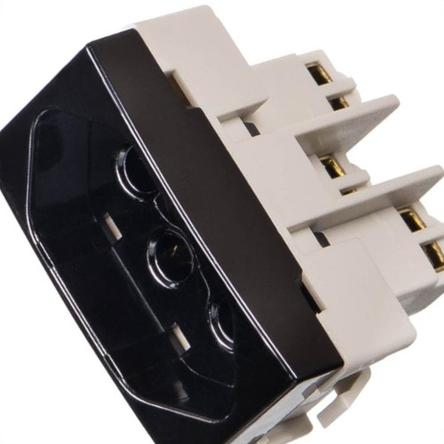 Modulo Tomada Margirius Sleek 2Polo+Terra 20A Preto 16820 Modulo Tomada Margirius Sleek 2Polo+Terra 20A Preto 16820