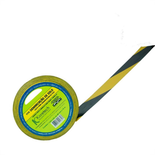 Fita Demarcacao Solo Koretech 48X14M Amarela/Preta Pa.51.11.4.0010 Fita Demarcacao Solo Koretech 48X14M Amarela/Preta Pa.51.11.4.0010