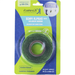 Fita Dupla Face Koretech Massa Acrilica Uso Interno Verde 12X 2M Pa432140003