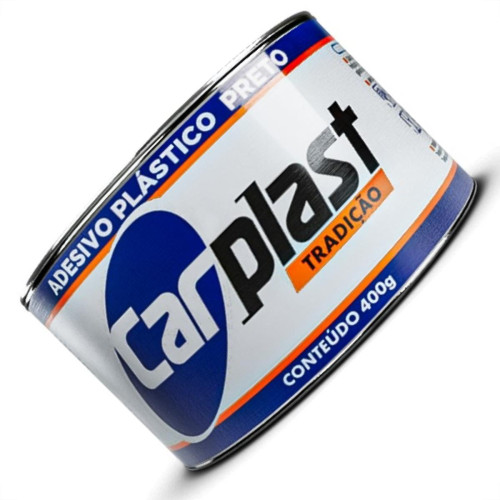 Massa Plastica Carplast 400G Preta Com Catalizador Ca215 - Kit C/12 Massa Plastica Carplast 400G Preta Com Catalizador Ca215 - Kit C/12