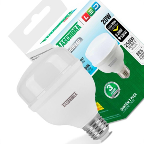 Lampada Led Bulbo Taschibra 20W 6500K E27 Lampada Led Bulbo Taschibra 20W 6500K E27