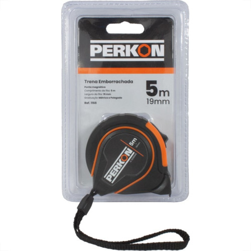 Trena Perkon Emborrachada Com Trava 5M19Mm Ponta Magnetica 1166