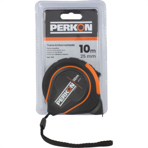 Trena Perkon Emborrachada Com Trava 10M25Mm Ponta Magnetica 1169