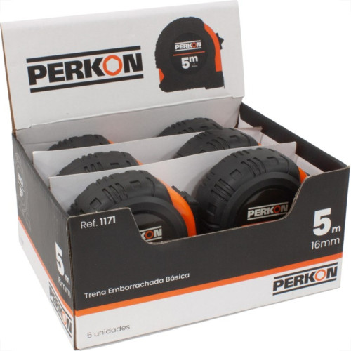 Trena Perkon Emborrachada Basica 5M16Mm Com Trava 1171 - Kit C/6