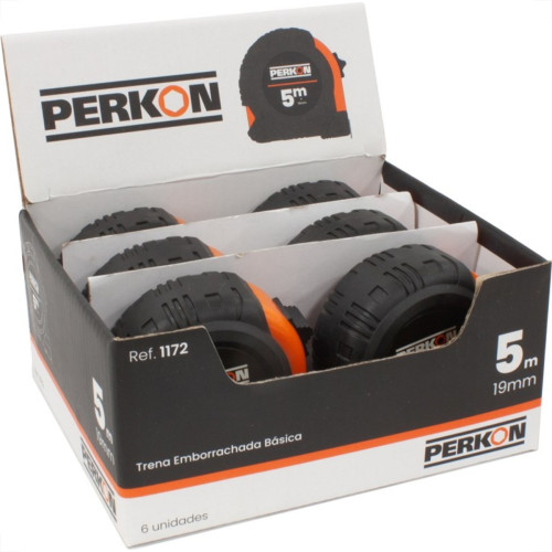 Trena Perkon Emborrachada Basica 5M19Mm Com Trava 1172 - Kit C/6